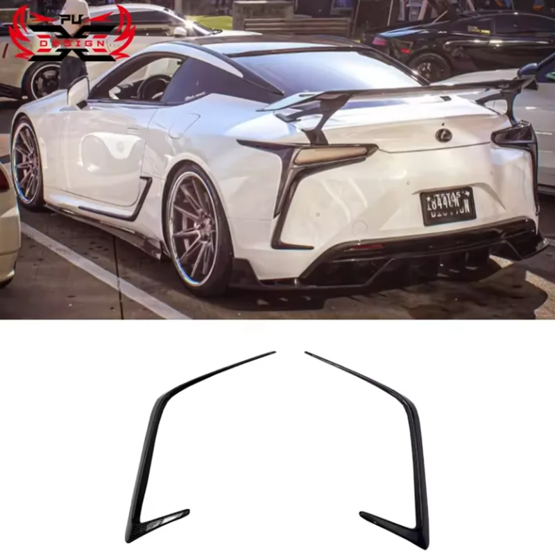 Wholesale for Lexus LC500 LC500H Dry Carbon Fiber Rear Bumper Canards RW Style Body Kit