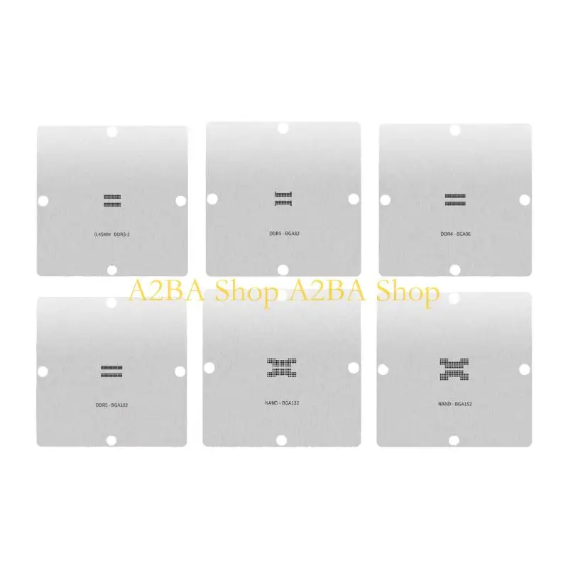 A2BA Steel Solder Ball Stencil For Drive DDR5 BGA78 To BGA152 Reballing Template