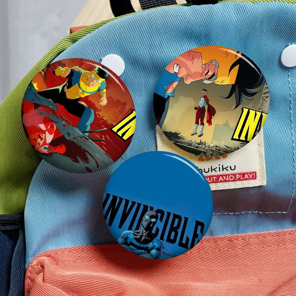 Animation I-Invincibles Creative Tinplate Soft Button Pins Animal Icon Brooch Lapel Backpack Badge Accessories Pin