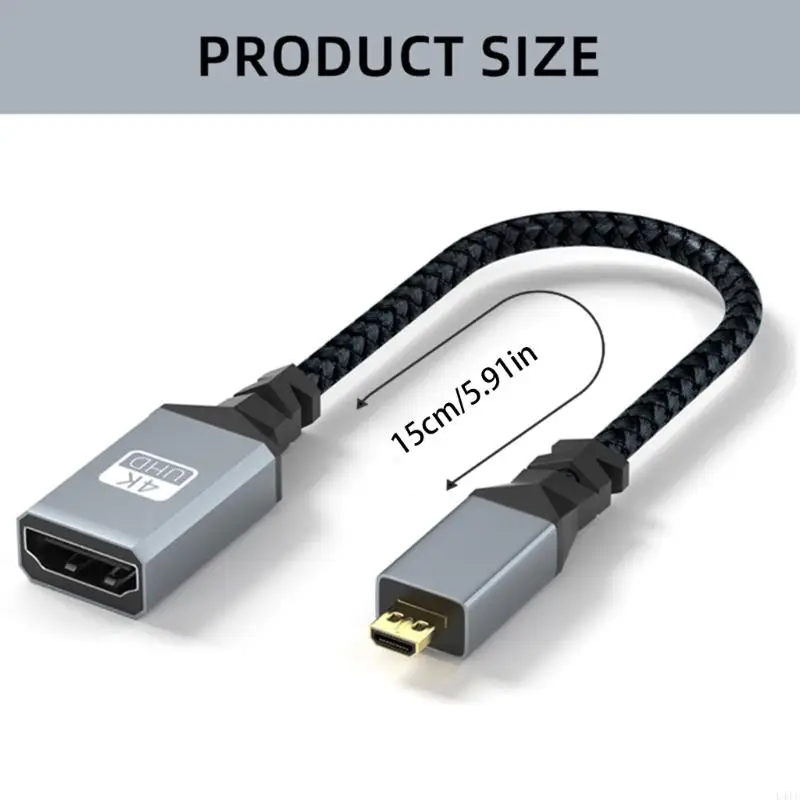L41F Женский до мужского кабеля видеокарты 4K60H 90Degree Elbow 3840x2160p Прозрачная и быстрая скорость для проектора, экрана