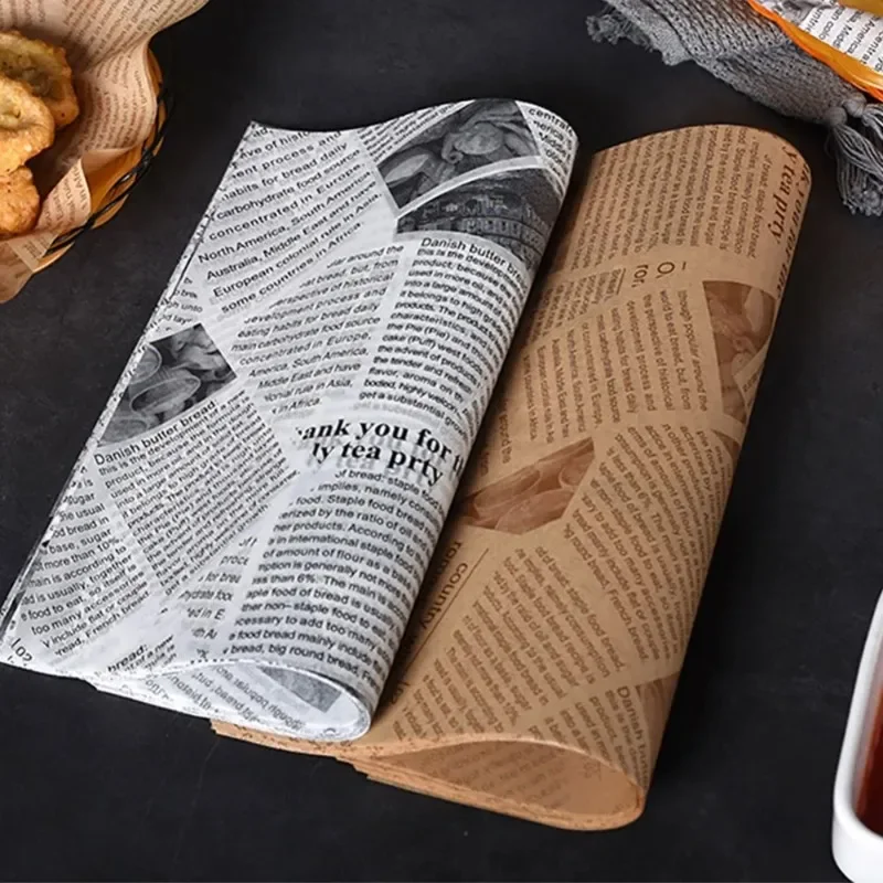 50/100 Pcs Oil-Proof Paper Wrapping Burger Bread Chicken Fries Burger Sandwich Wrapper Fryer Air Baking Paper Plate  Accessories