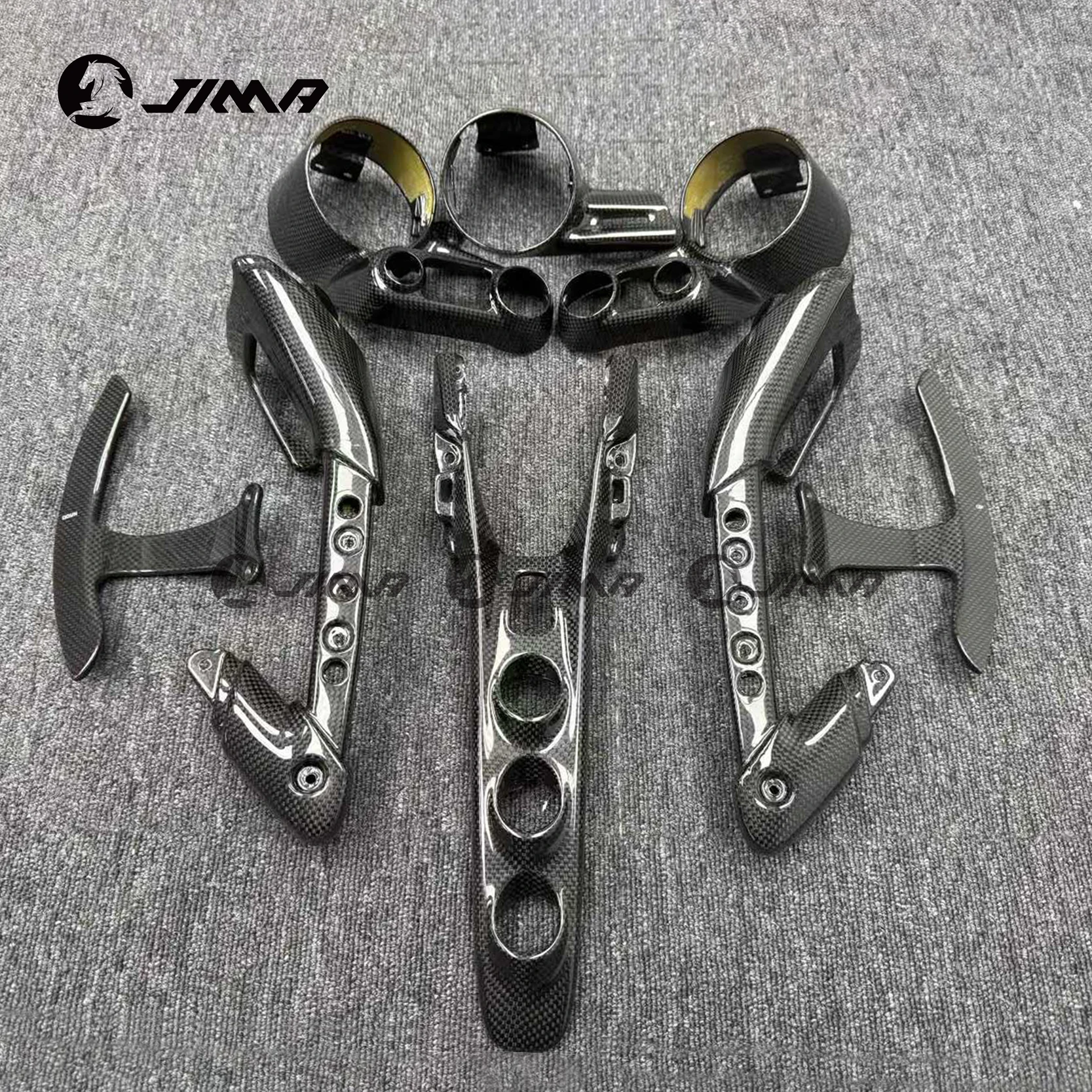 Carbon Fiber Interior Kit for Ferrari F8 Tributo Carbon Fiber Air Vent Outlet Center Console Shift Paddles