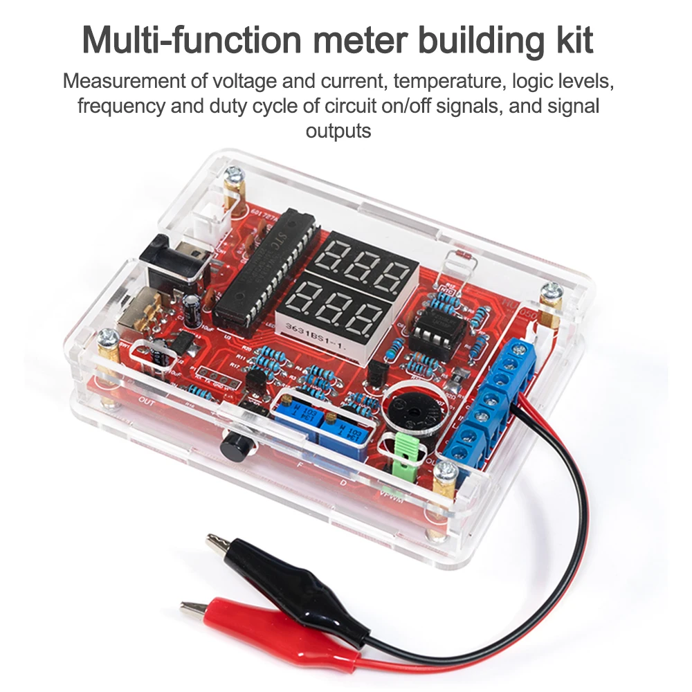 Multifunctional Meter DIY Electronic Kit Current Voltage Current Meter Making Instrument Kit PWM Signal Generator DIY Kit