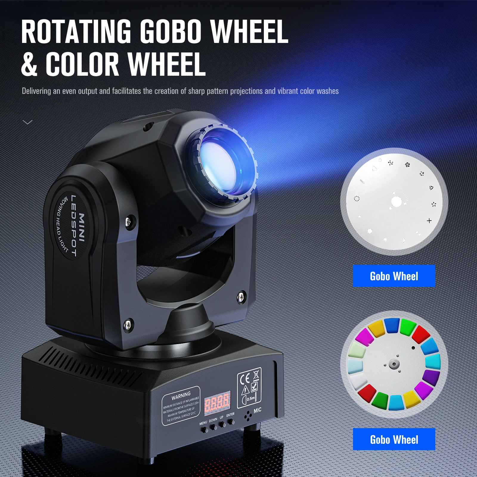 Imagem -03 - Rgbw Beam Moving Head Light Gobos Stage Effect Projector Dmx512 para dj Disco Party Feriado Bar Clube Casamento Aniversário