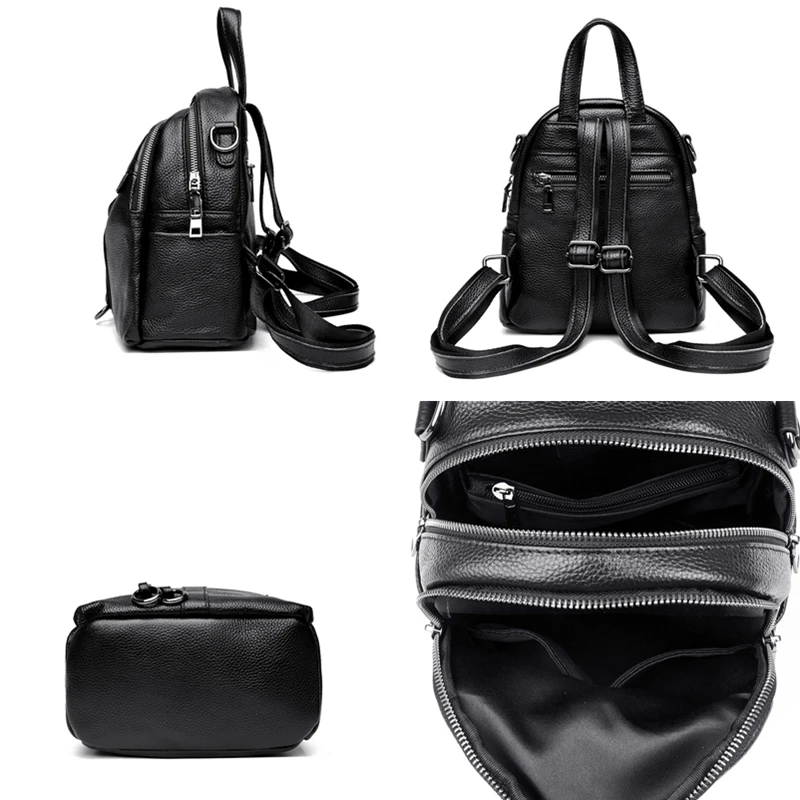 High Quality Genuine Leather Backpack Luxury Designer Women Travel knapsack Soft Cow Leather Female New Fashion School Backpack
