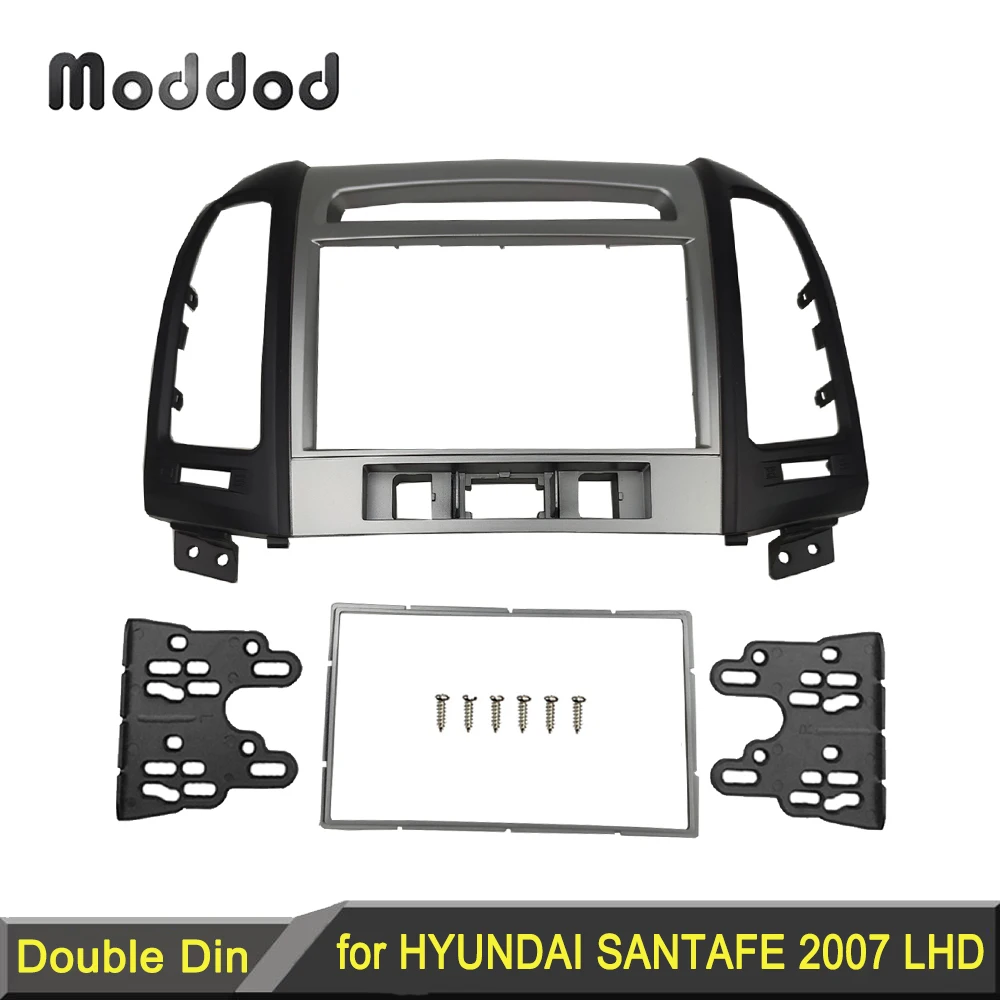 

Double 2 Din Car Stereo Frame For HYUNDAI SANTAFE 2006-2012 Radio Refitting Installation Fascia GPS Navigation Panel Player Kit