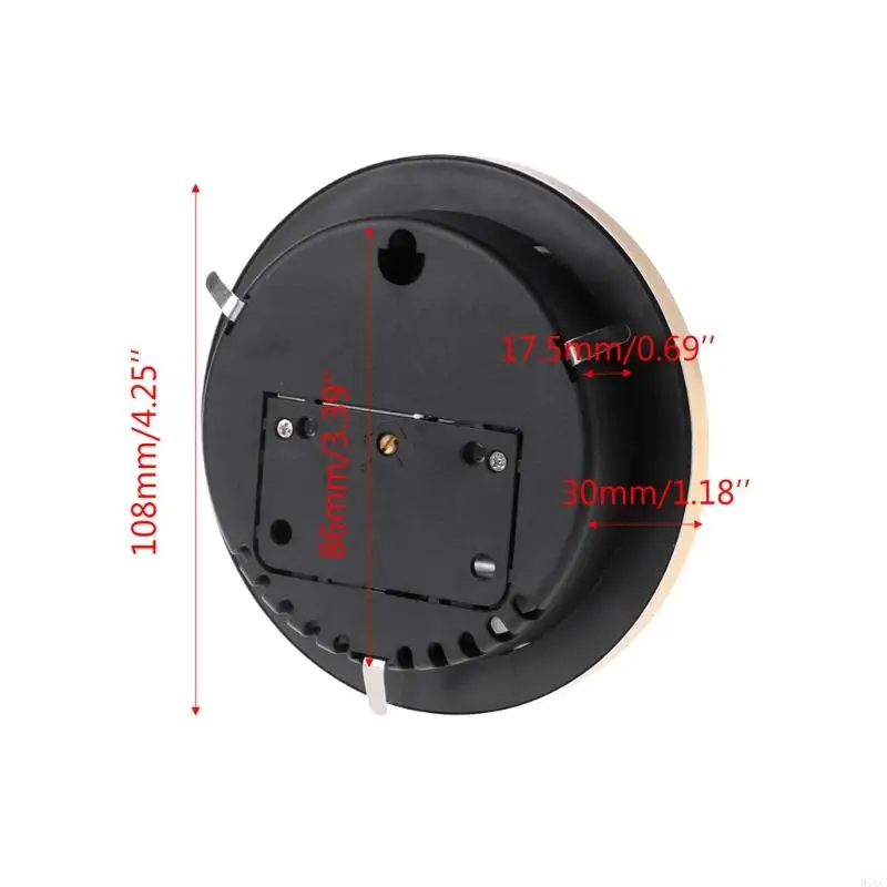 97QC Round Barometer Home Golden Round Perspection Dial Weath Statio 108mm Barometer Mmhg Easy