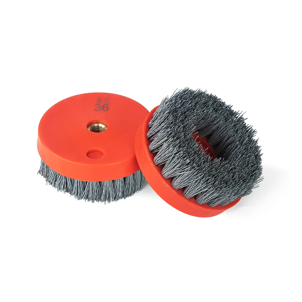 4 Inch 110mm Circular Antique Abrasive Brush Stone Polishing Brush For Granite Marble Stone Cleaning And Grinding