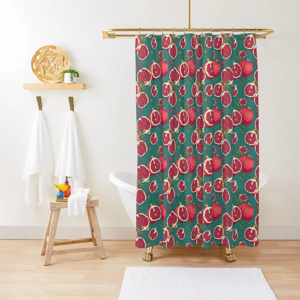 

Juicy pomegranate fruits Shower Curtain Bathroom Accessory Bathroom And Shower Bathroom Fabric Curtain
