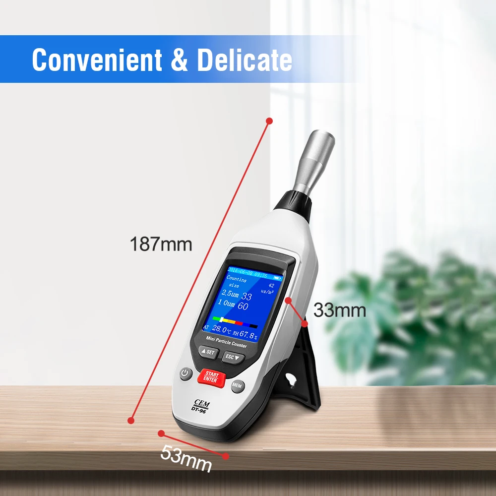 CEM DT-96 PM2.5, PM10 um Handled Professional Portable Airborne Laser Particle Counter Detector for clean room Gas particles