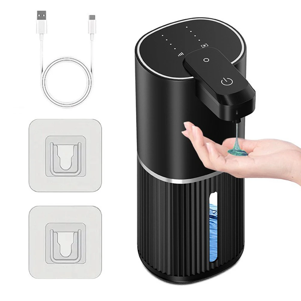 Waterproof Automatic Soap Dispenser Compact Design for Desktop and Wall Mount Adjustable Levels 380ML Capacity
