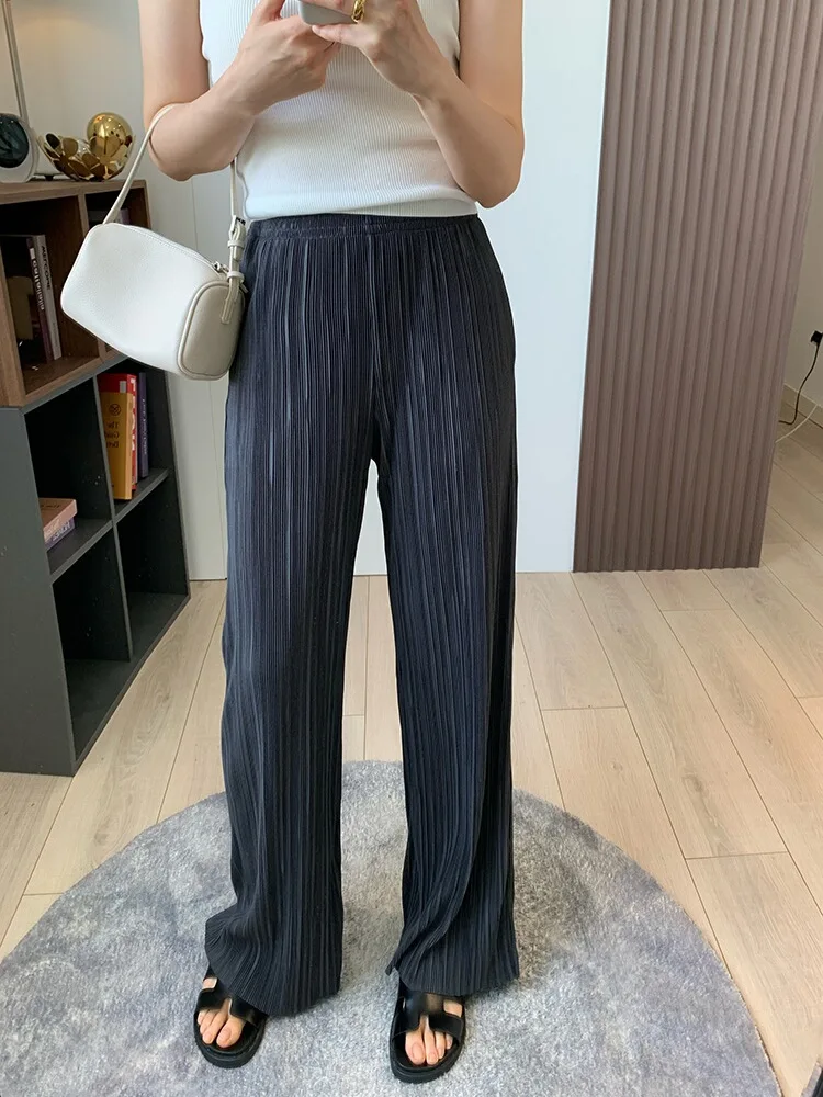 

Брюки Air God! Брюки свободного кроя с высокой талией, складками и эффектом стройности, повседневные, весна-лето