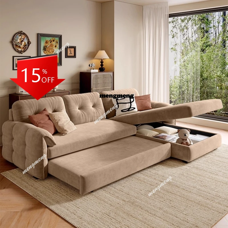 

Lazy Nordic Sofas Bed Living Room Nordic Recliner Modern Elegant Sofa Bed Multifunctional Retractable Divano Letto Furnitures