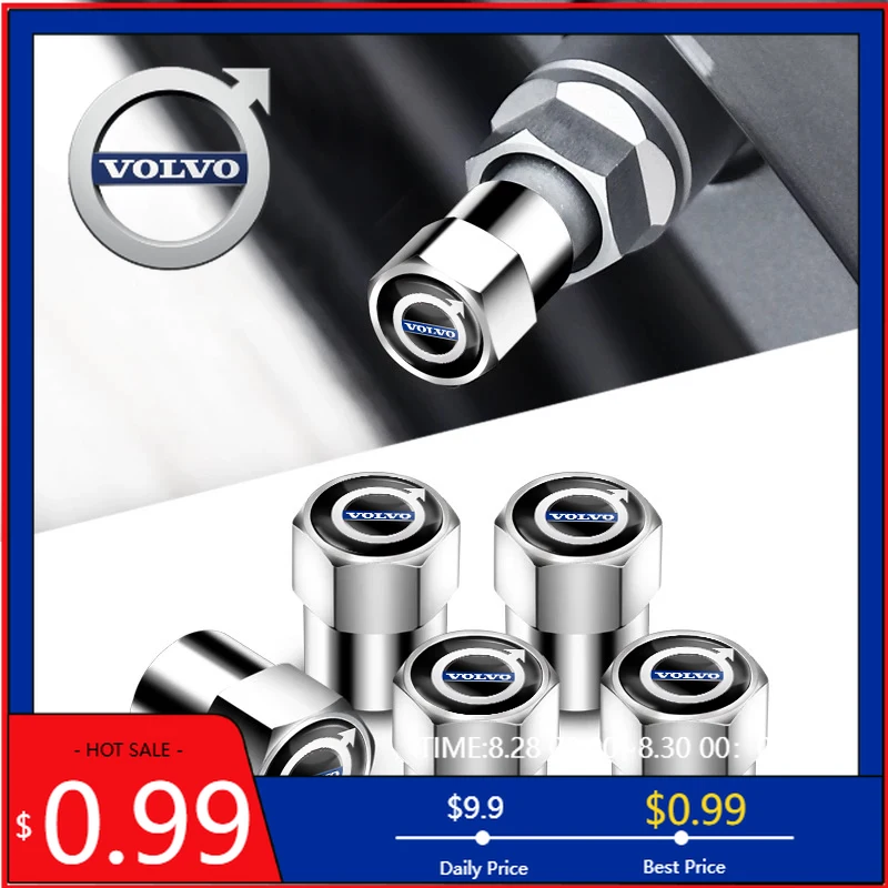 

Подстаканники 2026 Горячие 4/8 шт. Крышки клапанов колес автомобиля Пылезащитные декоративные колпачки для Volvo ES90 EC40 EX40 EM90 XC90 V90 V60 XC60 V4