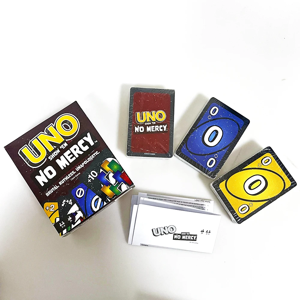 Newest Uno No mercy Game Board Games UNO Cards Table Family Party Entertainment UNO Games Card Toys Children Birthday Christmas