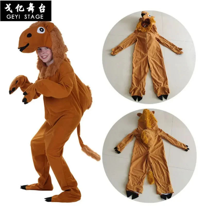 Fiesta de Halloween, disfraz de camello de papel Dromedario, kits de mascota de cosplay de anime, vestido como carnaval para un niño adulto.