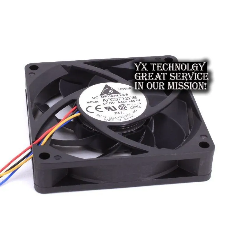 for Delta 70*70*15mm 7015 70mm 12V 0.45A AFC0712DB 4-wire  PWM dual ball bearing CPU cooling fan