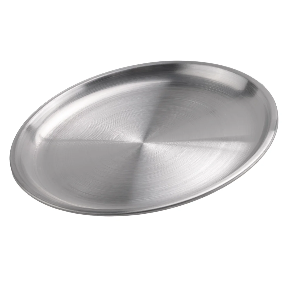 MHWY 14cm Stainless Steel Bone Spitting Dish Silver Shallow Tray Metal Dining Disc Round Plate Dessert Tableware