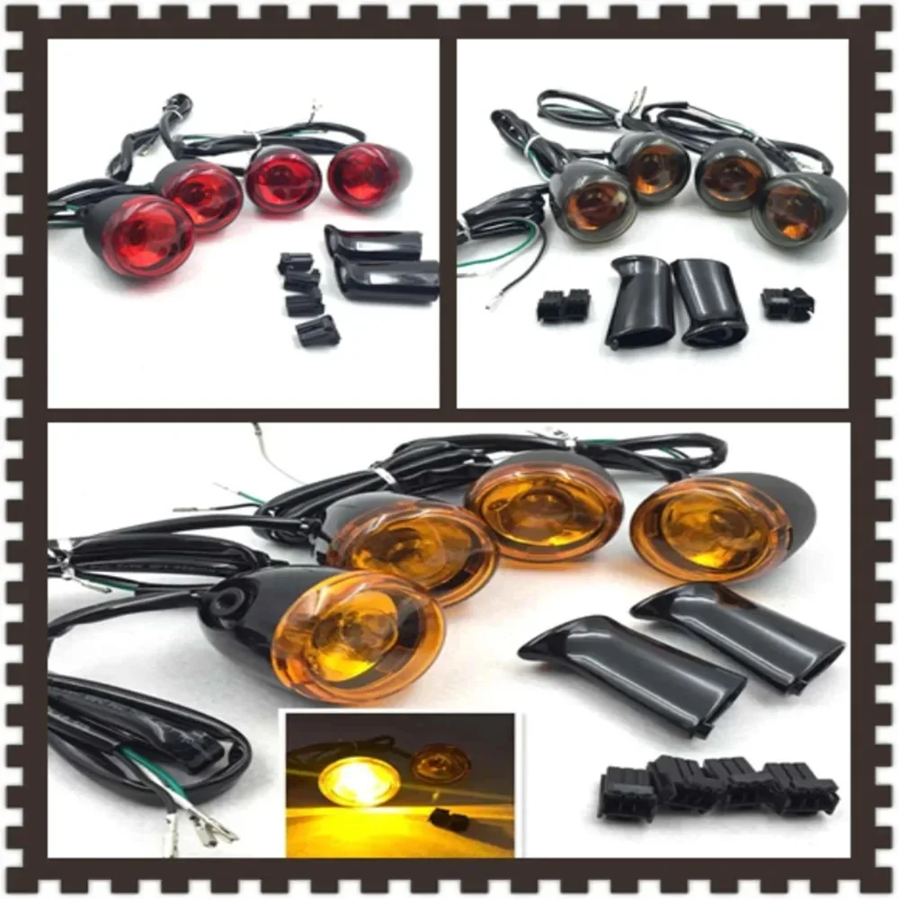 Front and Rear Turn Signal Indicator Kit for Harley-Davidson Sportster XL883 Xl1200 1992-2016 Aftermarket Motorcycle Parts