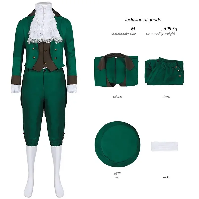

New Men Cosplayer St. Patrick's Day Tuxedo Suit Green Cosplay Costume Carnival Parade Set Vintage Shirt Men Performance
