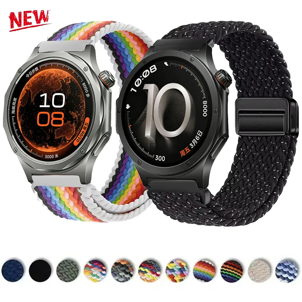 Bracelet en Nylon 20mm 22mm pour Oppo Watch X3/X2/S, Bracelet magnétique confortable, Amazfit Active 3-2/Max/Oneplus Watch 4/Lite/3/2R