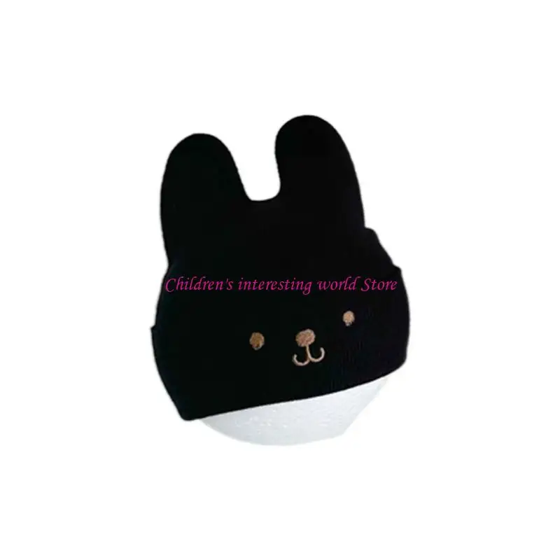 

Knitted Hats Cartoon Embroidered Hat for Infants Autumn Winter Warmth & Comfort Lightweight Perfect for Autumn Winter 425F