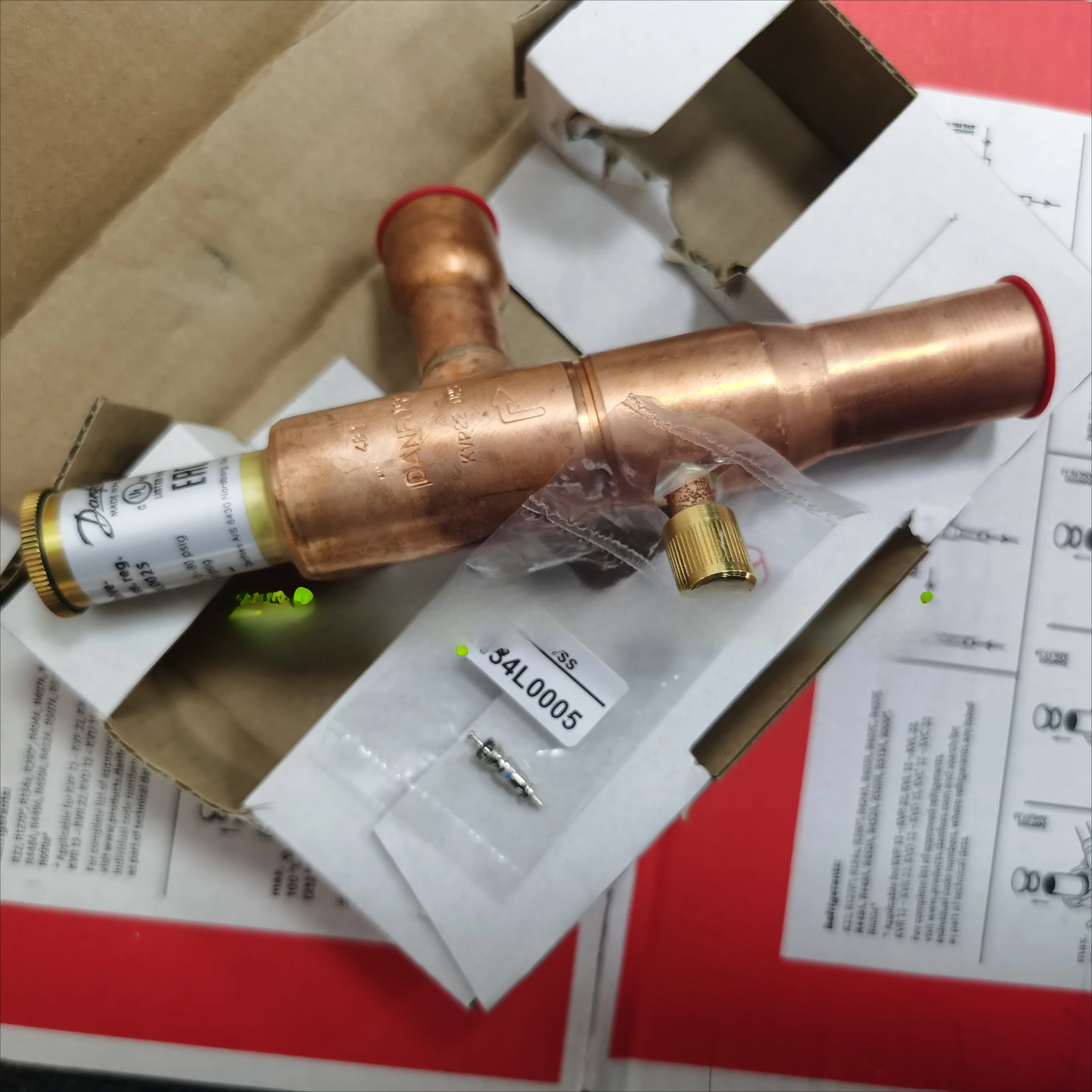 Danfoss Condensation Pressure Regulator KVR12-034L0091-034L0093-034L0096 KVR15-034L0092-034L0097-034L0299