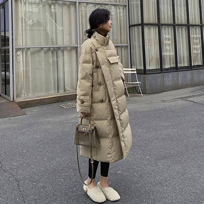 2025, Damen-Winterjacke, neue modische Daunen-Baumwolljacke, mittlere bis lange, lockere Design-verdickte Parkas, Damenbekleidung