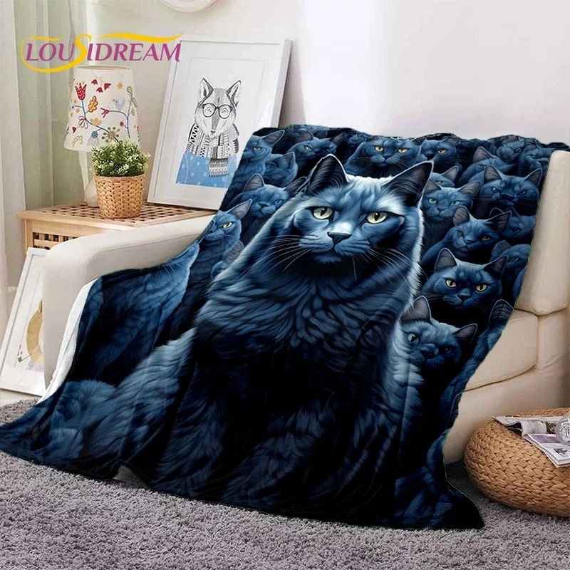 Persian Cat,Cute Calico Cat,Ragdoll Cartoon Soft Flannel Blanket for Beds Bedroom Sofa Picnic,Throw Blanket for Outdoors Leisure