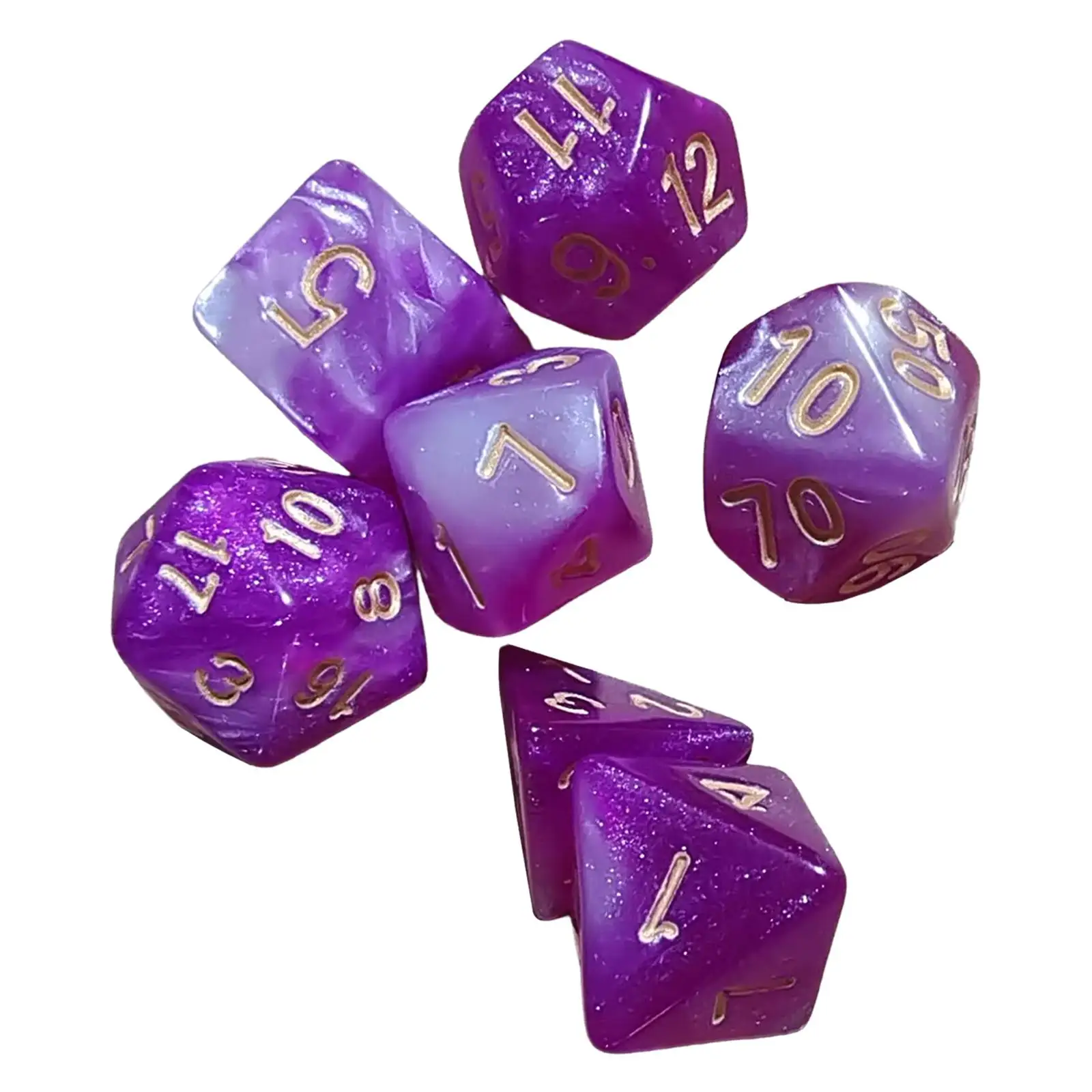 Multifaceted Astrological Divination Dice 0.8inch Pearl Tarot D12 Set Acrylic Constellation Gift for Friends Gathering