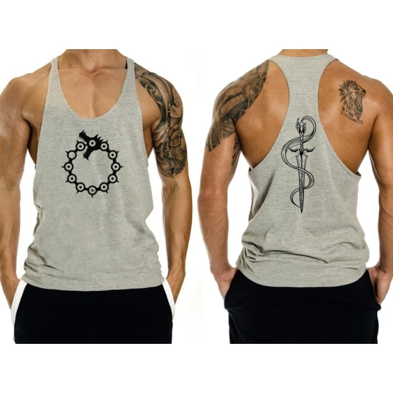 Men's Gym Stringer Vest, Thin-Strap Sleeveless, Great for Intense Bodybuilding Training
