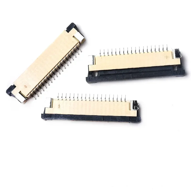 10PCS 1.0mm Pitch FFC FPC Connector 4/6/8/9/10/12/14/16/18/20/22/24/26/30 Pin Top Contact Right Angle SMD SMT Zif