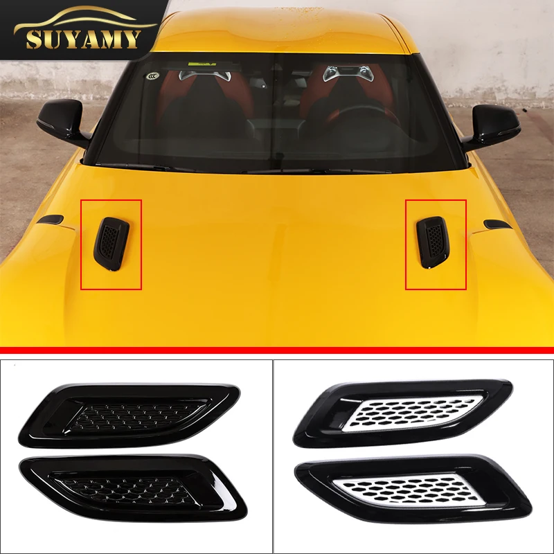 

For Toyota GR Supra MK5 A90 19-22 Black Car Decorative Air Flow Intake Hood Scoop Bonnet Vent Cover Stickers Decoration Styling