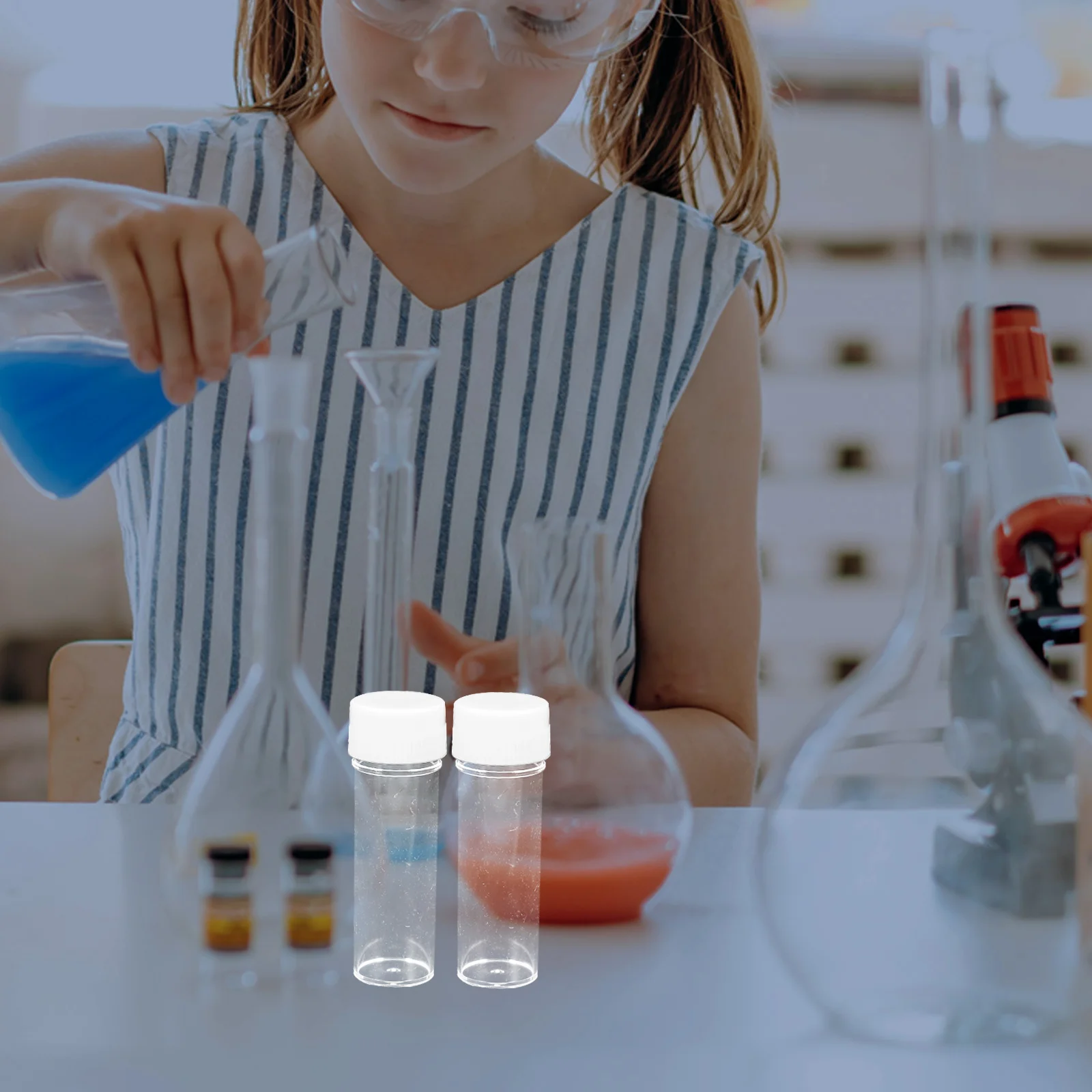 

20 Pcs Culture Tube Test Tubes Science Scientific Laboratory Containers Sample Vials Gasket