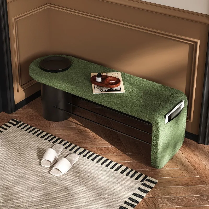 Modern Dining Shoes Changing Stool Bench Luxury Upholstered Floor Shoes Changing Stool Piano Metal Sgabello Italian Furniture