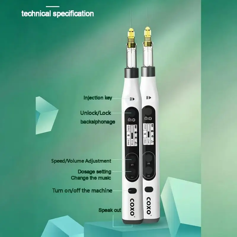Adjustable Injection Speed COXO GENI Wireless Dental Anesthesia Injector LCD Display Painless Injection Instrument