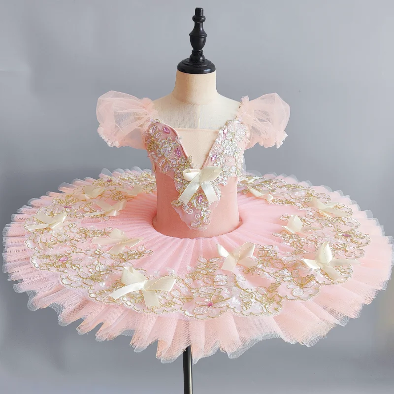 Ruoru-Tutu de ballet professionnel pour filles, plateau de crêpes, robe de soirée ballerine, costume de danse de ballet pour adultes, femmes et