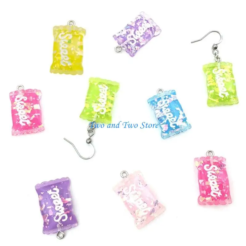 

HX6F 32x Colorful Bear Candy Pendant Lollipop DIY for Jewelry Gift