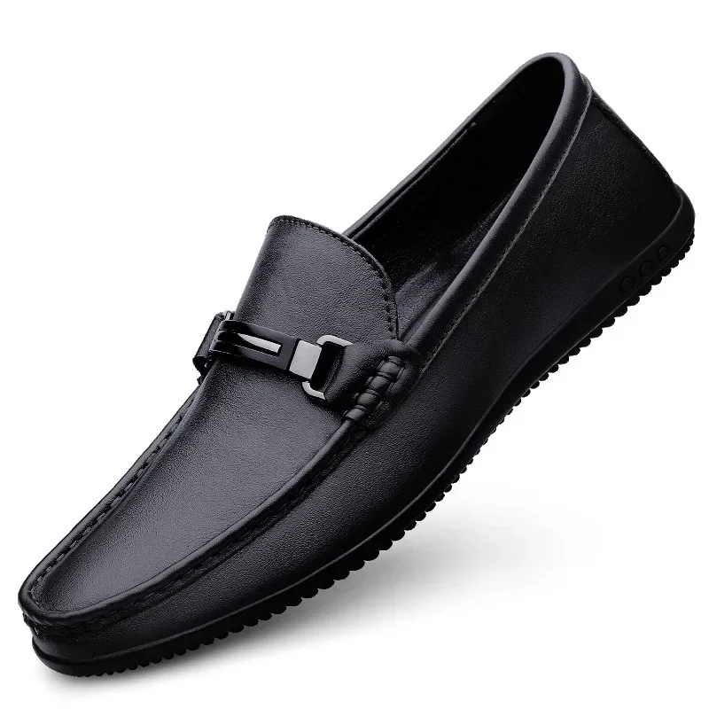 

Moccasins Loafers Men's Genuine Leather Business High-End Business Casual Shoes Middle-Aged Father