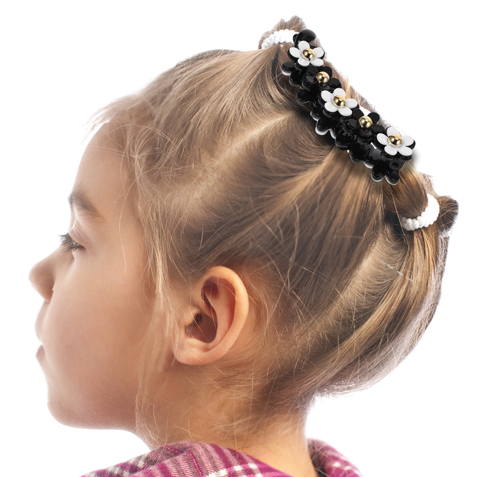 

Flower Hairpin Clip Thick Barrettes Claw Accessories Girls Ponytail Holder Acrylic Durable Fasten Hair Stay Place Long