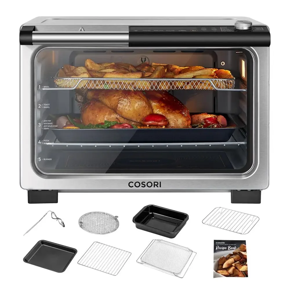 13-in-1 Ceramic Air Fryer Toaster Oven Combo with Flat Sealed Heating Elements Easy Cleanup Innovative Burner Function 7