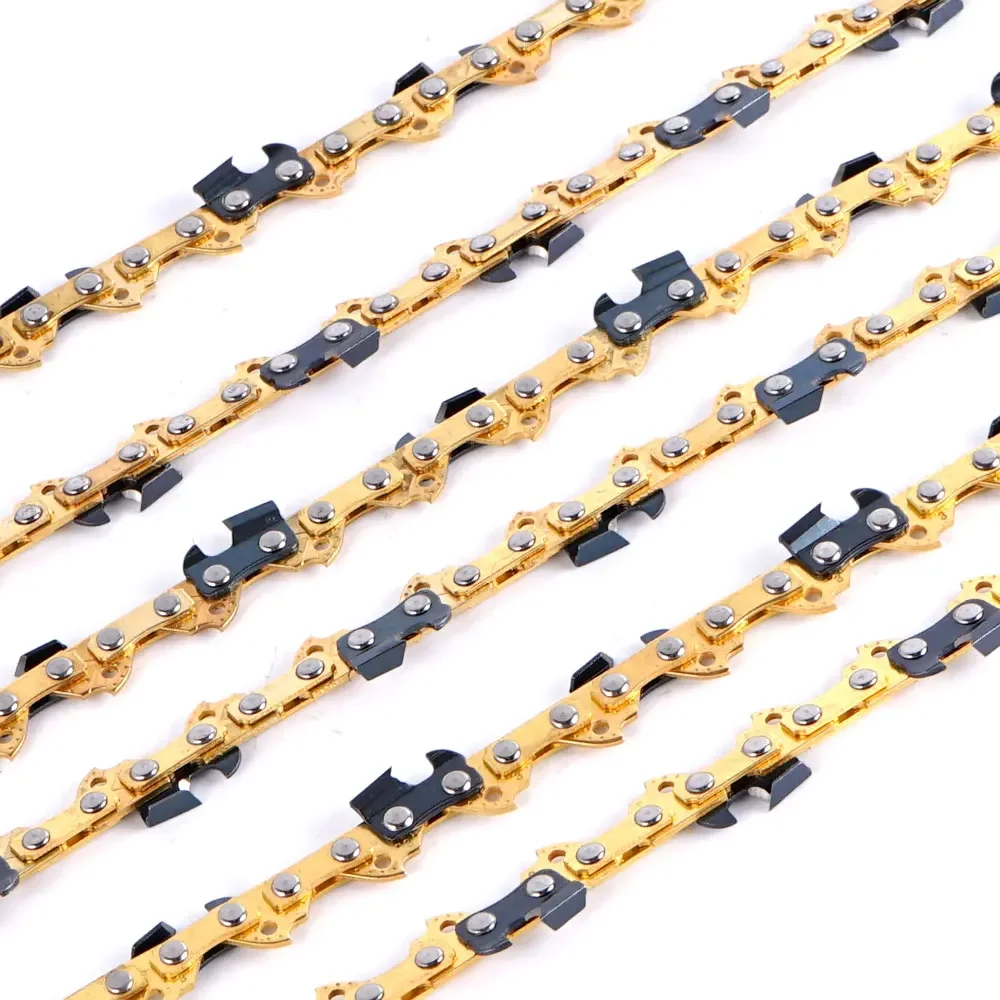 10/12/16 inch Gold Right angle Saw Chain High Hardness Sharp Durable For Wood Cutting Chainsaw Parts Garden Tools Accessories