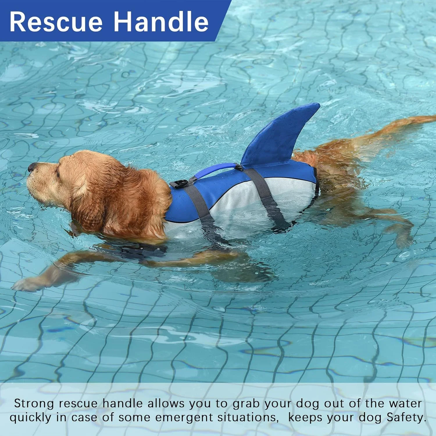 Pet Swimming Life Jacket Safety Vest For Dogs Swim Adjustable in Pool Surfing Drifting Dog Clothes Life Rescue Vest With Tail