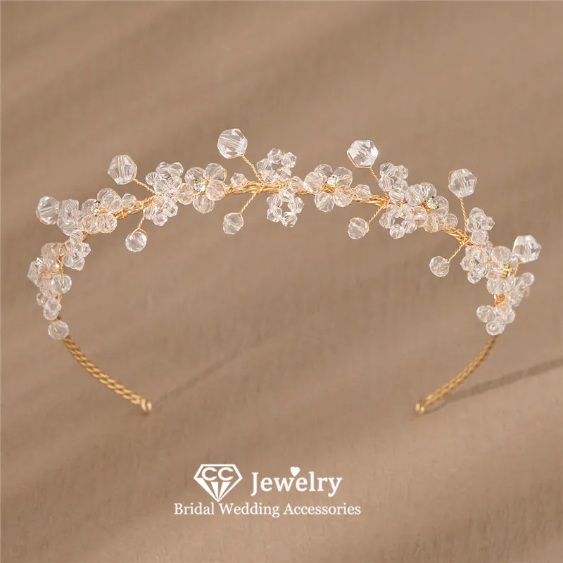

CC хрустальные повязки для волос женские аксессуары для волос свадебные прически свадебный головной убор обручальные повязки на голову модный головной убор вечерние hx703