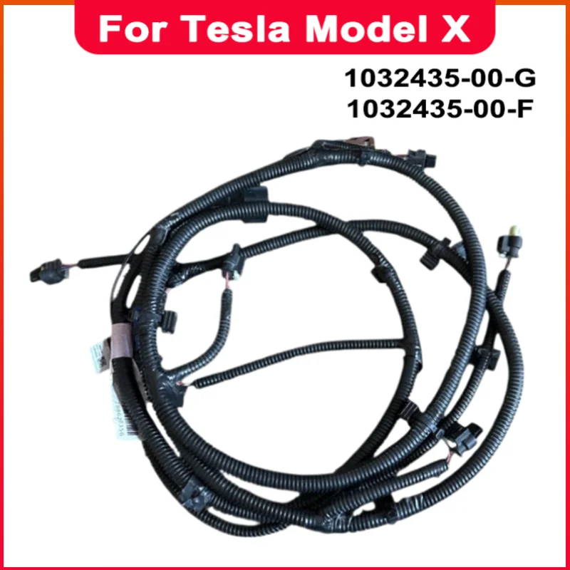 

Новый жгут проводов заднего бампера и подрамника для Tesla Model X 2015-2021, 6 датчиков парковки, OEM 1032435-00-G, 1032435-00-F