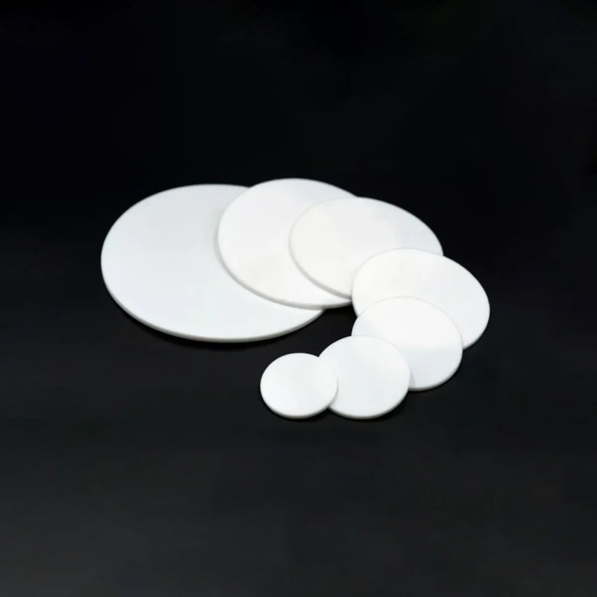 두께 0.5/1/1.5/2/3/4/5mm PTFE 솔리드 디스크/원형 가스켓/부식 방지 플라스틱 킹 블라인드 가스켓 직경 5-100mm