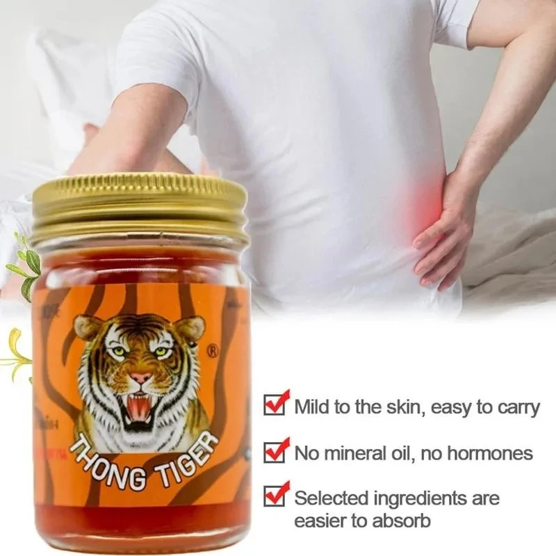 50g 100% Thai Tiger Balm Ointment Plaster Joint Arthritis Rheumatic Pain Patch Red Tiger Balm Cream Body Massage Cream Skin Care