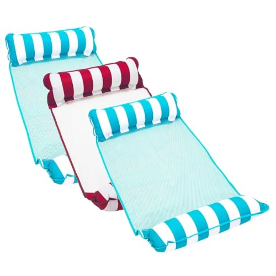 Aqua 4-in-1 Monterey Hammock Pool Float and Water Hammocks 2-3-4 Multipacks Multiple Colors/Styles for Adults and Floating