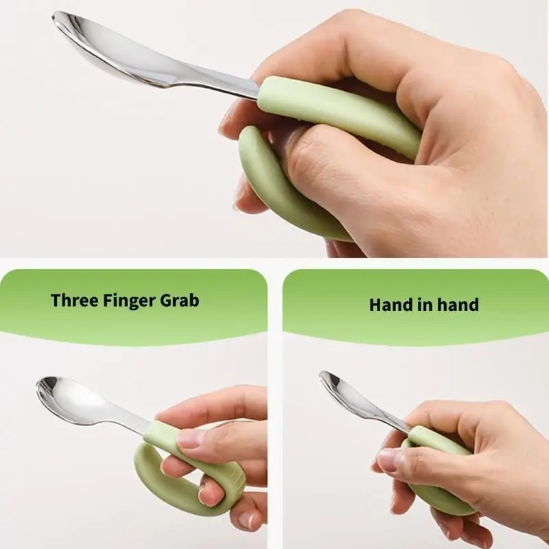 Conjunto utensílios alimentação para crianças CORB, colher e garfo para uma experiência refeição segura e divertida