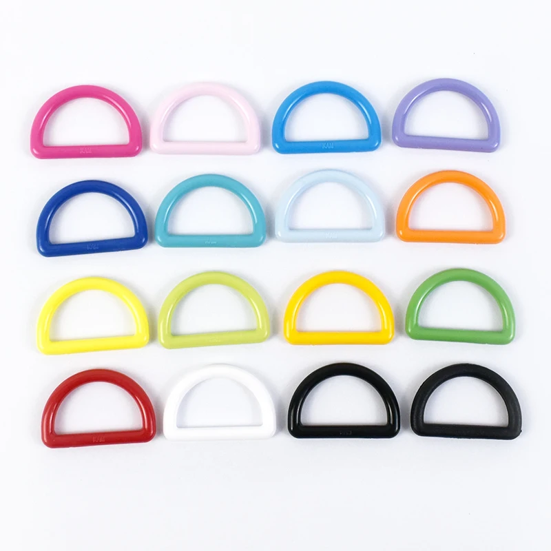 50Pcs Meetee 15-38mm D Ring Plastic Buckles Webbing Belts Connector Clasps Bag Strap Adjust Loop Hooks DIY Handbag Accessories